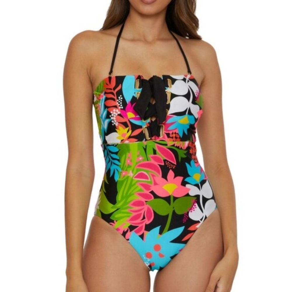 Trina Turk Tiki Swimsuit Women's Size 12 One Piece